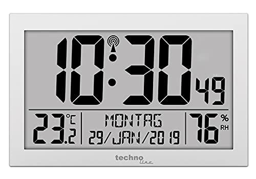 Technoline WS8016 WS 8016 Funk-Wand-Uhr mit Temperaturanzeige,...