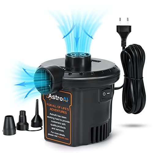 AstroAI Elektrische Luftpumpe für Luftmatratze Tragbar AC 130 W...