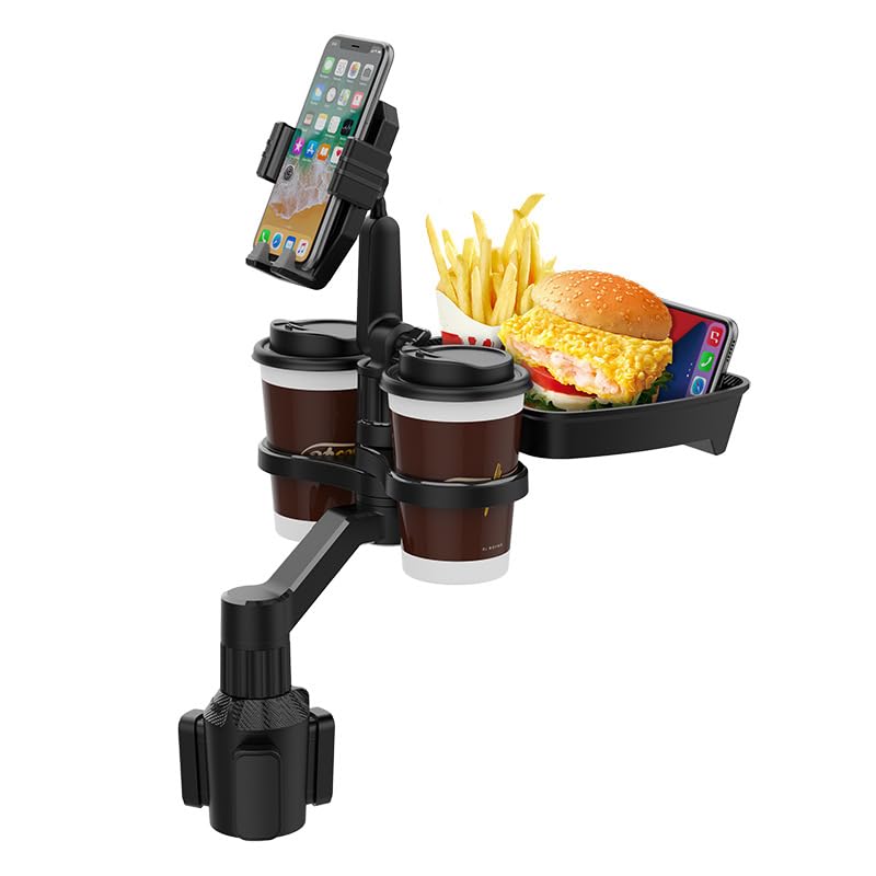 Getränkehalter Auto Tisch Tablett, 360°Verstellbares Auto Tisch...