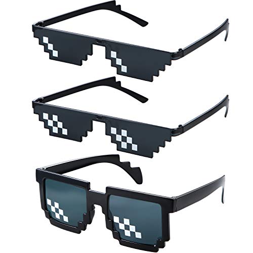 Frienda 3 Paare Pixel Sonnenbrillen Schläger Sonnenbrillen...