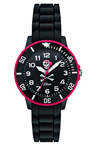 s.Oliver Unisex Kinder Analog Quarz Uhr mit Silikon Armband,...