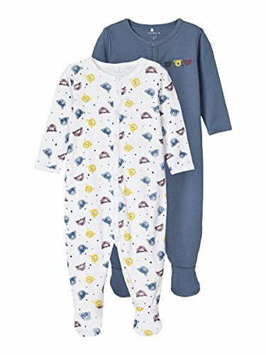 Name IT Baby Jungen Nbmnightsuit 2p W/F China Blue Bear Noos...