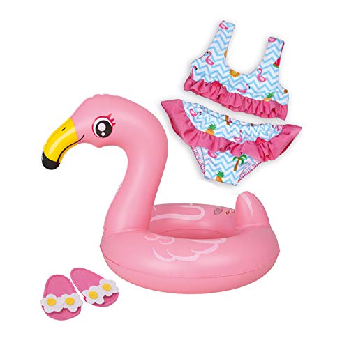 Heless 99 - Schwimm-Set für Puppen, 3 teilig, Flamingo Ella,...