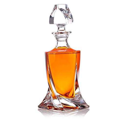Whiskyflasche Karaffe Whiskey Dekanter mit Glass Verschluss 800ml...