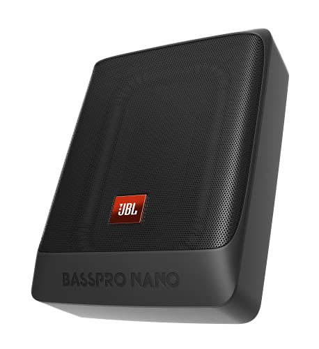 JBL BassPro Nano Ultra-Kompaktes aktives Untersitz Subwoofer Set...