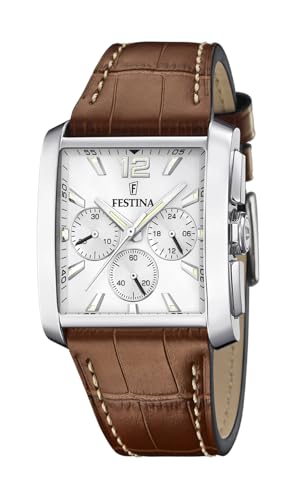 Festina Herren Analog Quarz Uhr mit Leder Armband F20636/1
