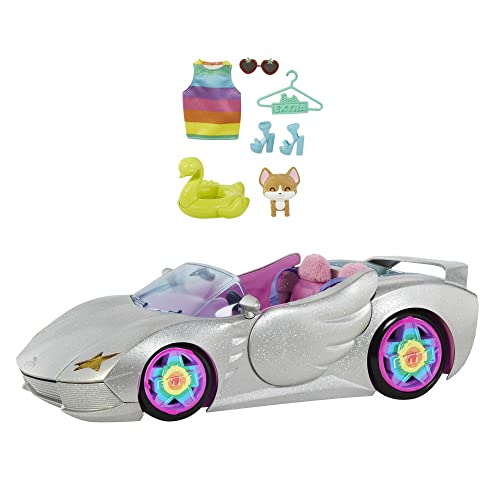 Barbie Extra, Auto Cabrio, in Silber, mit beweglichen Rädern...