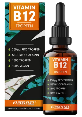Vitamin B12 Tropfen - 1800 Tropfen (50ml) - bioaktives...