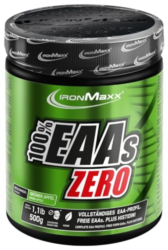 IronMaxx 100% EAAs Zero - Green Apple 500g Dose | EAA-Pulver,...