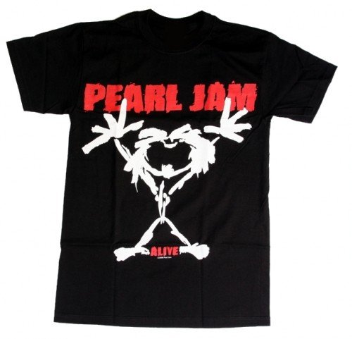 Coole-Fun-T-Shirts T-Shirt Pearl Jam - Stickman, schwarz, XL,...