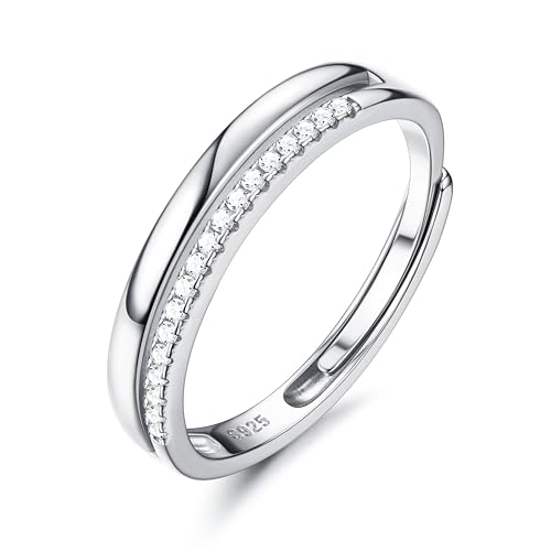 Adramata Ring Silber 925 Damen Verstellbar Verlobungsring...