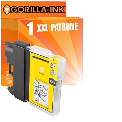 Gorilla-Ink 1 Druckerpatrone XXL passend zu Brother LC 985 Yellow...