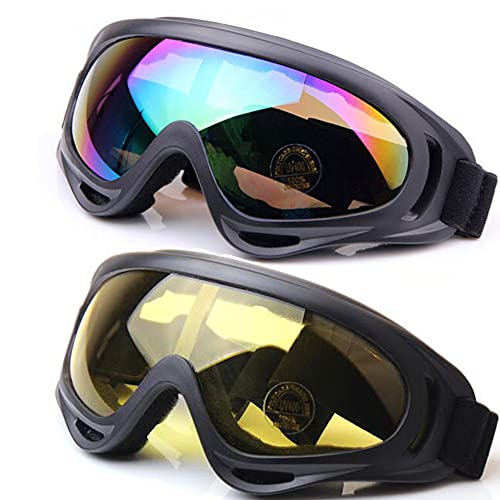 JTENG Motorrad Goggle Motocross Skibrille Sportbrille Wind...