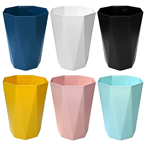 QIYI 6er-Pack mehrfarbiger Kunststoff-Mülleimer-Set,2.5...
