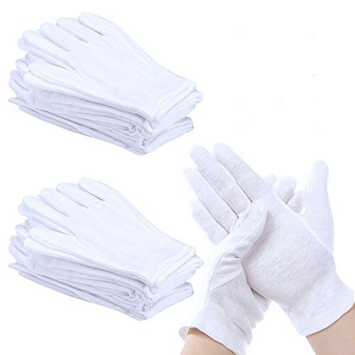 PERFETSELL 12 Paar Weiße Handschuhe Baumwolle Weiche...