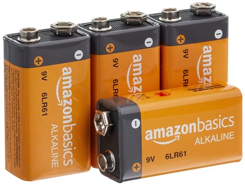 Amazon Basics Everyday Alkalibatterien, 9 V, 4 Stück (Aussehen...