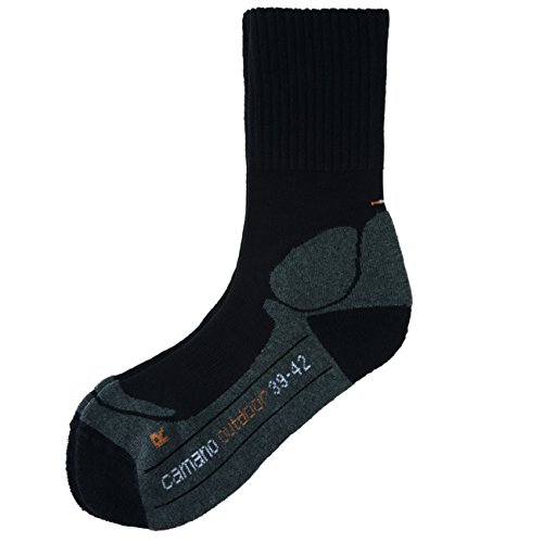 Camano unisex Outdoor Socken 3er Pack, Größe:43-46;Farbe:Black...