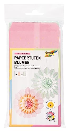 folia 21911 - Papiertütenblumen SWEET BLOSSOM, Bastelset für 2...