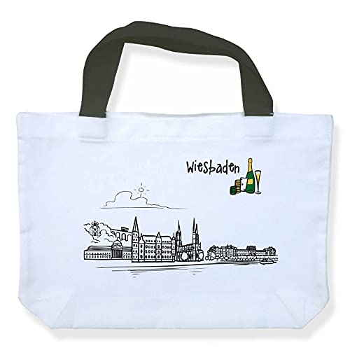 die stadtmeister Einkaufstasche Polyester Skyline Wiesbaden