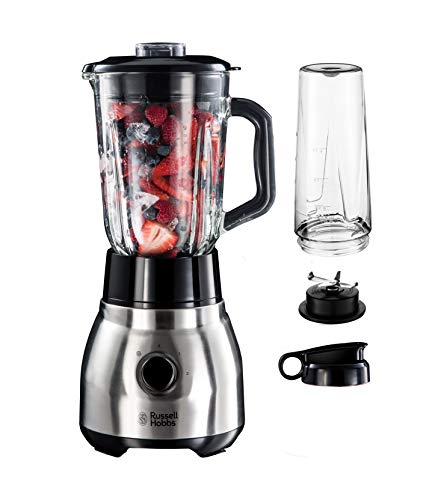 Russell Hobbs Standmixer 2-in-1 [1,5l Glasbehälter Mixer & 0,6l...