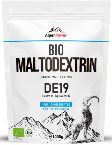 AlpenPower BIO MALTODEXTRIN 1 kg - 100% reines Maltodextrin DE 19...
