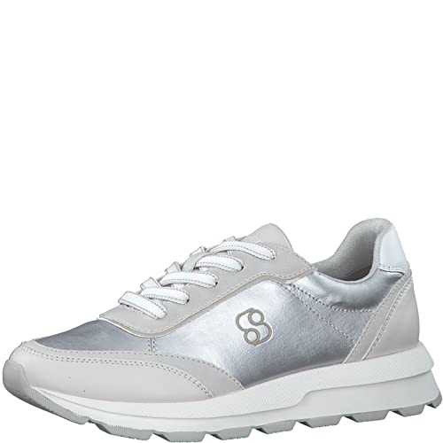 s.Oliver Damen 5-5-23616-30 Sneaker, Silver Comb, 40 EU