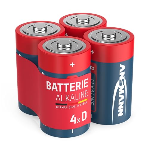 ANSMANN Batterien Mono D LR20 4 Stück 1,5V - Alkaline Batterie...