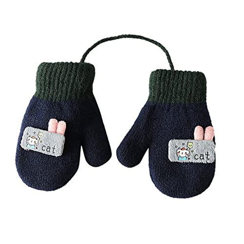 TinaDeer Unisex Baby Fäustlinge mit Schnur Winter Handschuhe...