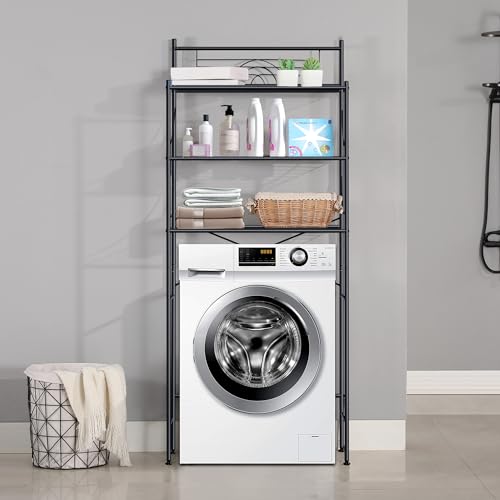 MALLBOO Waschmaschinenrega ohne Bohren 3 Ebenen Badezimmerregal,...