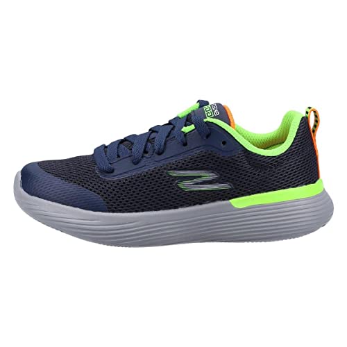 Skechers GO Run 400 V2 Omega Sneaker, Navy & Lime Textile/Orange...