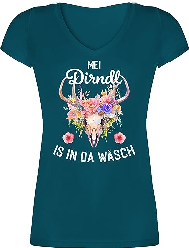 T-Shirt Damen V Ausschnitt - Kompatibel mit Oktoberfest - MEI...