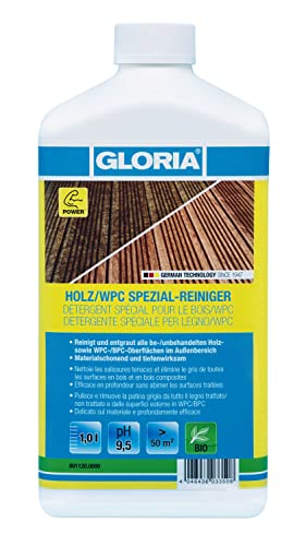 GLORIA Holz/ WPC Spezial-Reiniger | 1 L Holzreiniger Konzentrat |...
