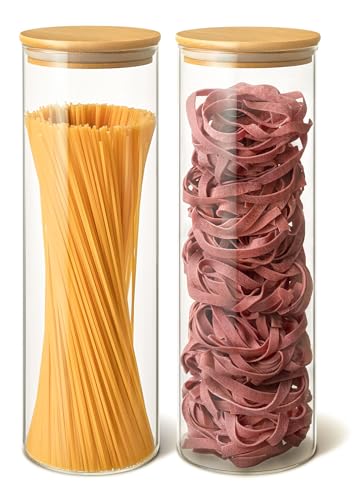 Vorratsdosen mit Deckel für Spaghetti 2er Set - Luftdicht mit...
