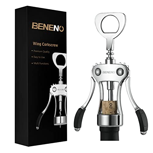 Beneno Weinflaschenöffner, BENENO Zinklegierung Premium...