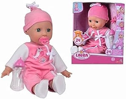 Simba 105140489 - Laura Puppe Babysprache, 38cm Weichkörperpuppe...