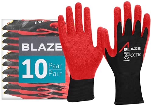 ACE Blaze Arbeits-Handschuh - 10 Paar bequeme, robuste...