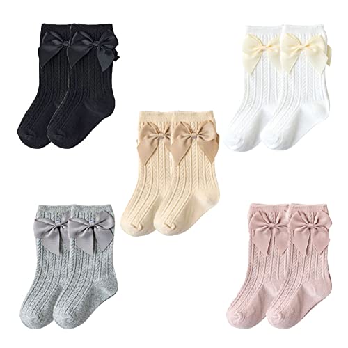 FedMois 5er Pack Baby Kleinkinder Socken Knielang Kniestrümpfe...
