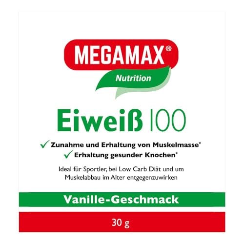 Megamax Eiweiss Vanille 30 g Pulver | Molkenprotein +...
