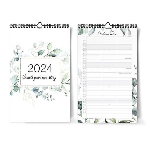 Kalender für Zwei 2024 I 20 x 32 cm I Eukalyptus, Blumen I 3...