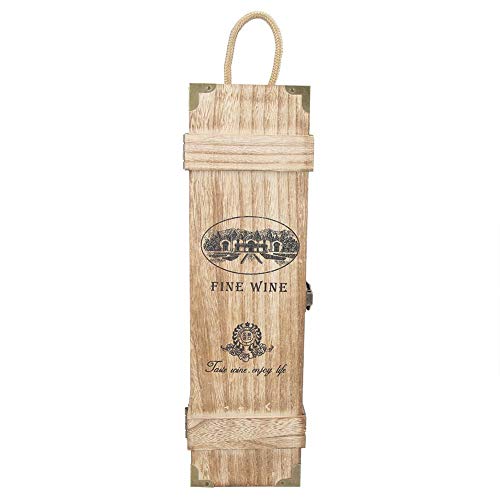 Holz Weinkiste, Einzelflasche Holzkiste Geschenkboxen mit Deckel...