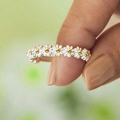 YINLANG Ring, süßes süßes Gänseblümchen-Blumenring...