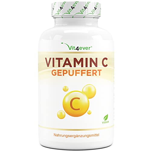 Vitamin C gepuffert - 365 Kapseln - Hochdosiert mit 1000mg...