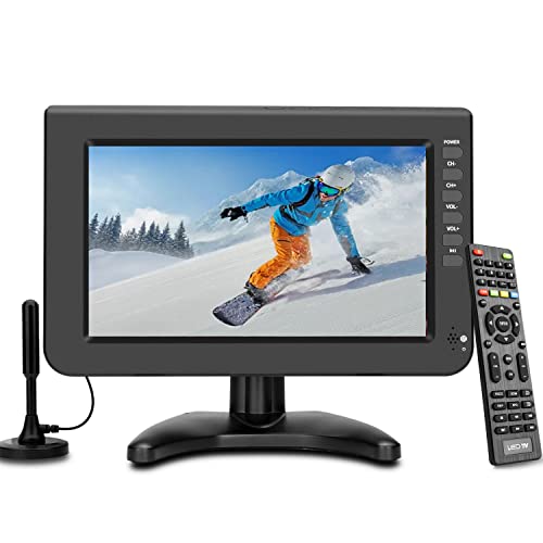 Tragbarer Fernseher, 10.1' TV digitaler DVB-T2 Tuner H.265 mit...