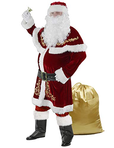 Ahititi Weihnachtsmann Kostüm für Männer 12 STK Set...