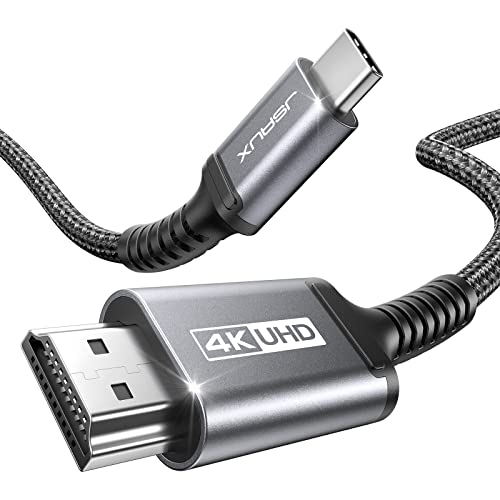 JSAUX USB-C-auf-HDMI-Kabel, 4K, UHD (Thunderbolt 3 kompatibel)...