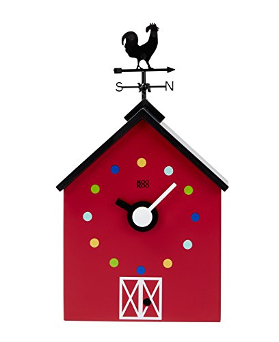 KOOKOO RedBarn (klein), Bauernhaus Uhr mit 12 Tierstimmen, einem...
