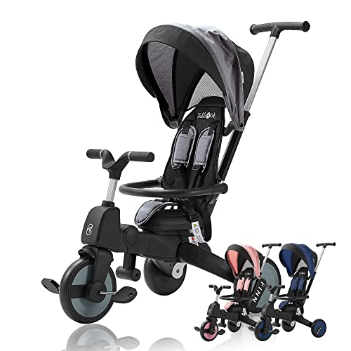FableKids Dreirad 7in1 Kinderdreirad Kinder Lenkstange Fahrrad...