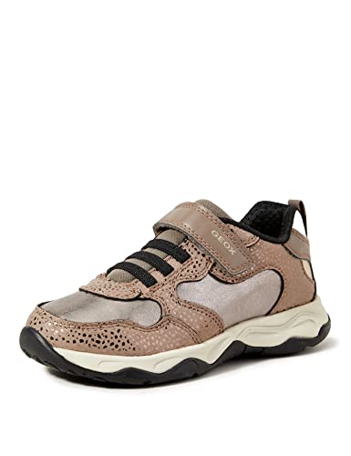 Geox M dchen J Calco Girl Sneakers, Smoke Grey Gold, 26 EU