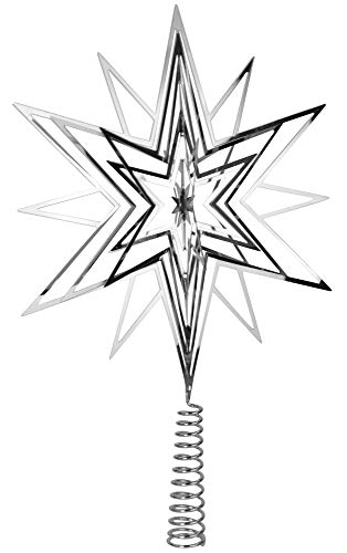 Riffelmacher Christbaumspitze Metall Stern 33cm | 17859 - Silber