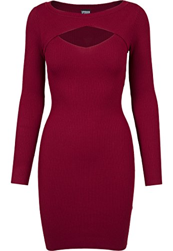 Urban Classics Damen Ladies Cut Out Dress Kleid, Rot (Burgundy...